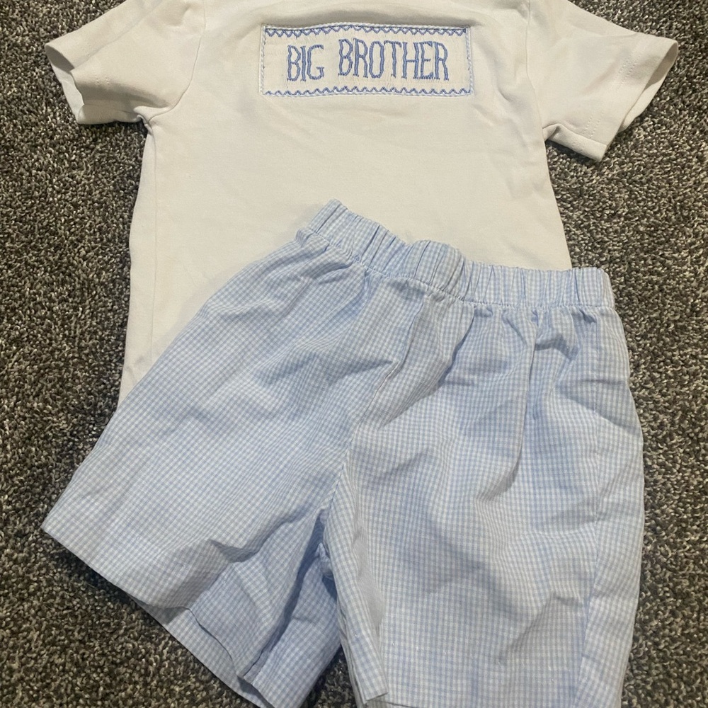 Big Brother White and Blue Outfit Set